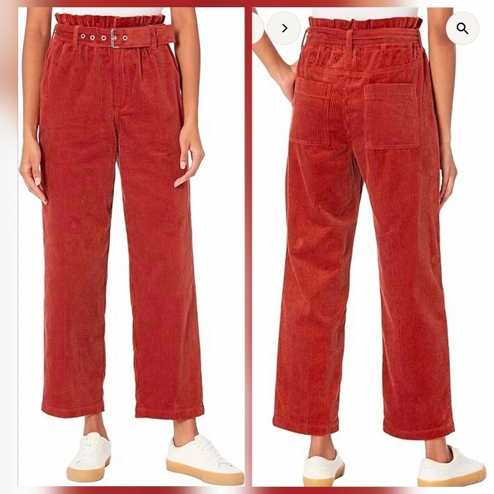 ❤️ NWT! BLANK NYC BAXTER RIBCAGE HIGH RISE STRAIGHT LEG CORDUROY PAPERBAG PANTS